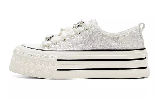 Кроссовки CВ°BANNER Skateboard Shoes Women's Low-Top Beige