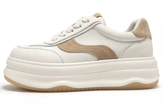 Кроссовки CВ°BANNER Skateboard Shoes Women's Low-Top, бежевый/черный