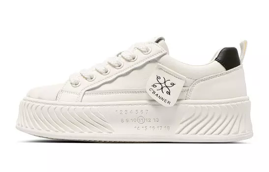 Кроссовки CВ°BANNER Skateboard Shoes Women's Low-Top Beige Black