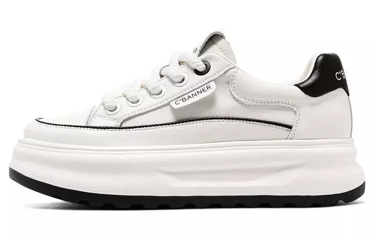 Кроссовки CВ°BANNER Skateboard Shoes Women's Low-Top Beige Black