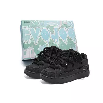Кроссовки CVOJOO Skateboarding Shoes Unisex Low-top Black, черный