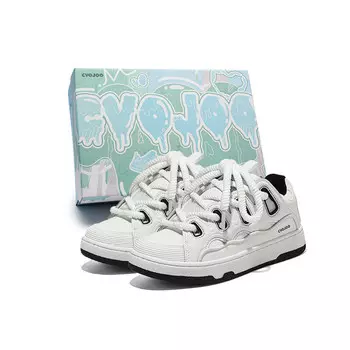 Кроссовки CVOJOO Skateboarding Shoes Unisex Low-top White, белый