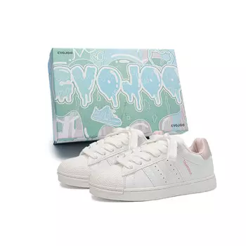 Кроссовки CVOJOO Skateboarding Shoes Unisex Low-top White/Pink, розовый