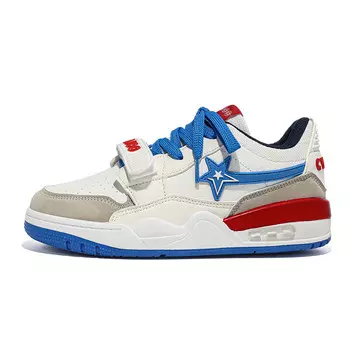 Кроссовки CVOJOO Skateboarding Shoes Unisex Low-top Blue, белый/синий