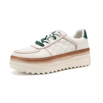 Кроссовки D:FUSE SCANDINAVIA Lifestyle Shoes Women's Low-top Green, белый