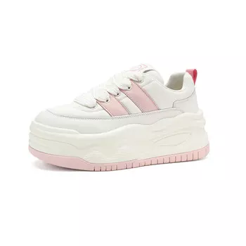 Кроссовки D:FUSE SCANDINAVIA Skateboarding Shoes Women's Low-top Beige/Pink, розовый