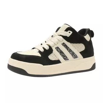 Кроссовки D:FUSE SCANDINAVIA Skateboarding Shoes Women's High-top Beige/Black, бежевый/черный