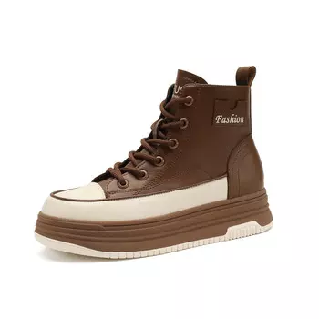 Кроссовки D:FUSE SCANDINAVIA Skateboarding Shoes Women's High-top, коричневый