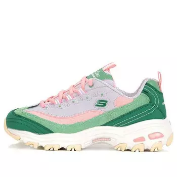 Кроссовки d'lites 1.0 dad shoes gs green/pink Skechers, зеленый