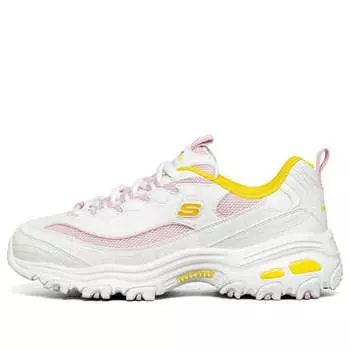 Кроссовки d'lites 1.0 gs white/yellow/pink Skechers, белый