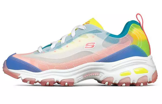 Кроссовки D"Lites 1.0 Lifestyle женские с низким верхом розового/синего/желтого цвета Skechers