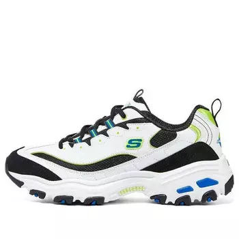 Кроссовки d'lites 1.0 'white black neon green' Skechers, белый