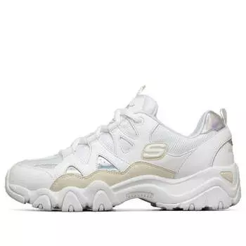 Кроссовки d lites 2.0 white/brown/silver Skechers, белый