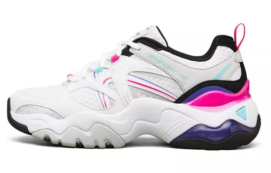 Кроссовки D"LITES 3.0 AIR Lifestyle женские с низким верхом, белые/черные/розовые Skechers