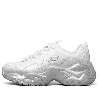 Кроссовки d lites 3.0 low-top sneakers white/silver Skechers, белый