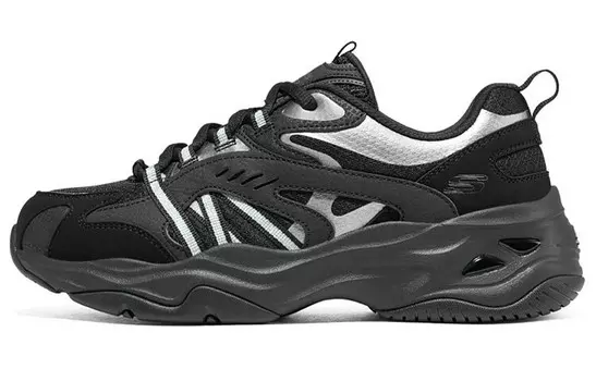 Кроссовки D"Lites 4.0 Lifestyle женские с низким верхом, черные/серебристые Skechers