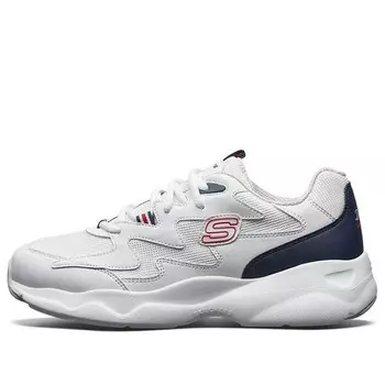 Кроссовки d'lites airy low-top running shoes white/black/red Skechers, белый