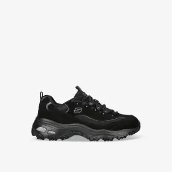Кроссовки d'lites biggest fan с низким берцем из сетки и кожи Skechers, черный
