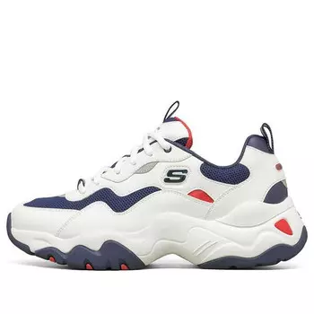 Кроссовки d lites low-top running shoes white/blue/red Skechers, белый