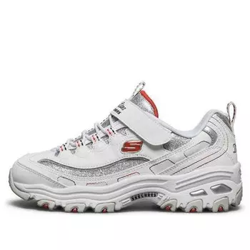 Кроссовки d'lites shoes 'white grey' Skechers, белый