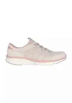 Кроссовки D'Lux Comfort Surreal, без шнуровки, женские SKECHERS, цвет Tpe Taupe Mesh