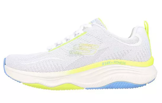 Кроссовки D"lux Fitness Lifestyle женские с низким верхом, белые/многоцветные Skechers