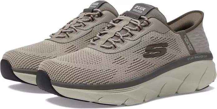 Кроссовки D'Lux Walker 2.0 Rezinate Hands Free Slip-In SKECHERS, серо-коричневый