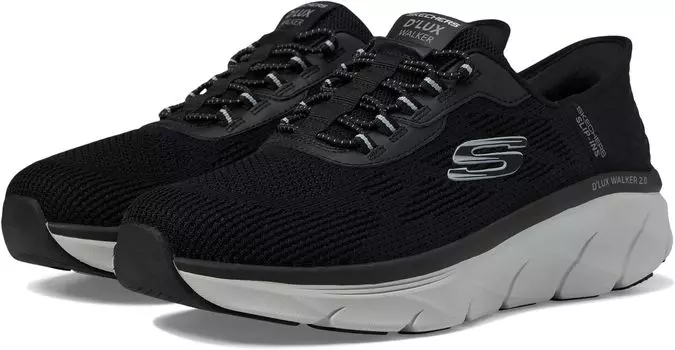 Кроссовки D'Lux Walker 2.0 Rezinate Hands Free Slip-In SKECHERS, цвет Black/Gray