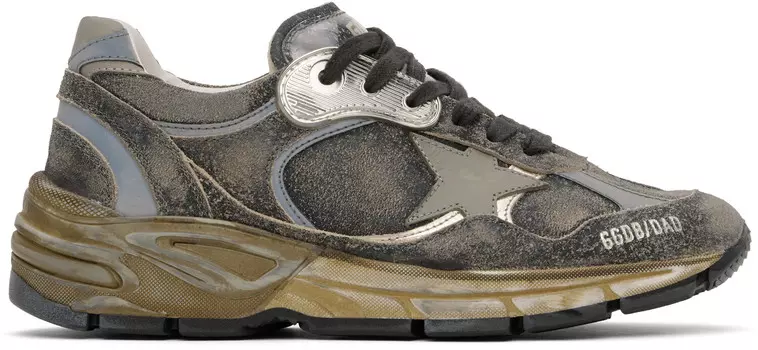 Кроссовки Dad-Star серого и хаки цвета Golden Goose