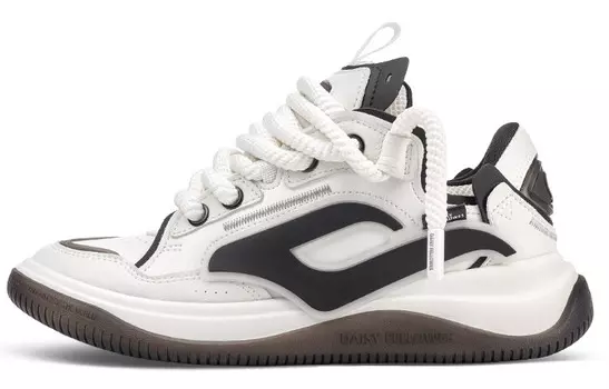 Кроссовки DAISY FELLOWES Rocket 001 Stylish Skateboarding Shoes Unisex Low-top, белый/черный