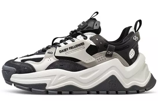 Кроссовки DAISY FELLOWES Space One Chunky Sneakers Unisex Low-top Dark Gray, черный/серый