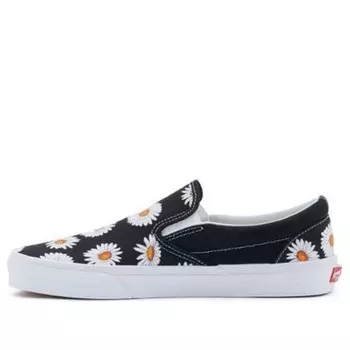 Кроссовки daisy slip-on 2019ss flower patterns street style black and white Vans, черный