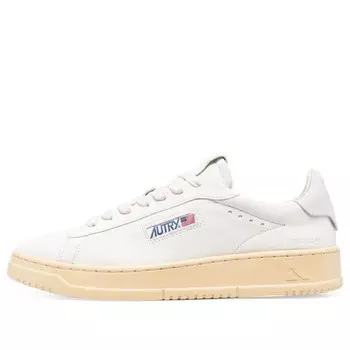 Кроссовки dallas low goatskin and nubuck leather 'white' Autry, белый