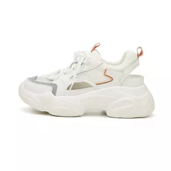 Кроссовки DAPHNE Chunky Sneakers Women's Low-top, белый/оранжевый