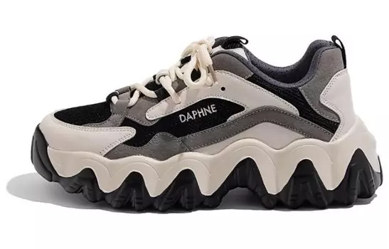 Кроссовки DAPHNE Chunky Sneakers Women's Low-top Beige/Black, бежевый/черный