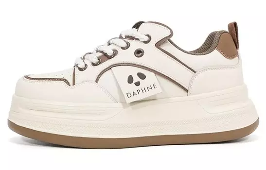 Кроссовки DAPHNE Skateboarding Shoes Women's Mid-top, бежевый/черный