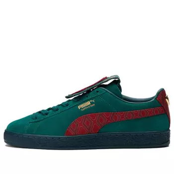 Кроссовки dapper dan x suede 'jacquard print - varsity green' Puma, зеленый