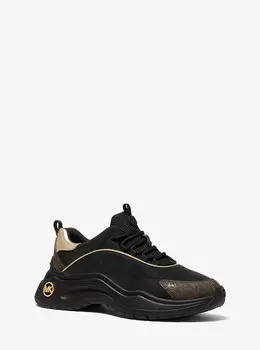 Кроссовки Dara из нейлонового габардина и логотипа Michael Kors, черный