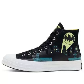 Кроссовки dc comics x chinatown market x chuck 70 high 'gotham city - glow in the dark' Converse, черный