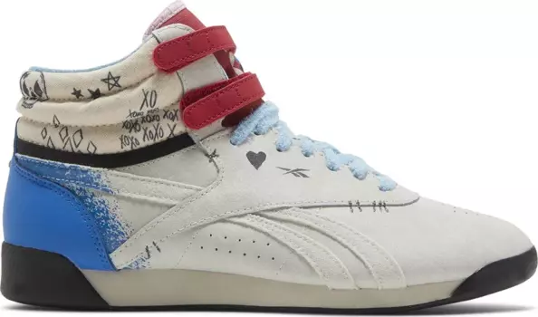 Кроссовки dc comics x wmns freestyle high 'harley quinn' Reebok, белый