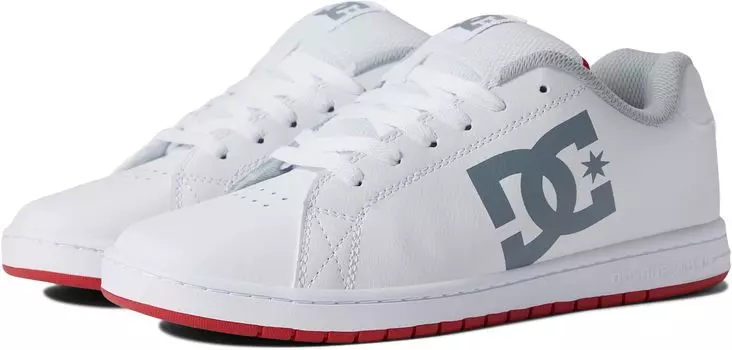 Кроссовки DC Gaveler Casual Low Top Skate Shoes Sneakers, цвет White/Grey/Red