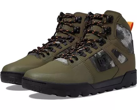 Кроссовки DC Pure High-Top WR Boot, цвет Olive/Black