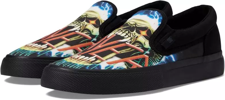 Кроссовки DC X Slayer Sneaker Collection DC, цвет (Manual Slip On) Black/Black/ Green