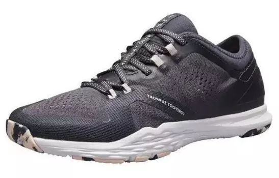 Кроссовки DECATHLON Training Shoes Women's Low-top Ink/light Coral, черный