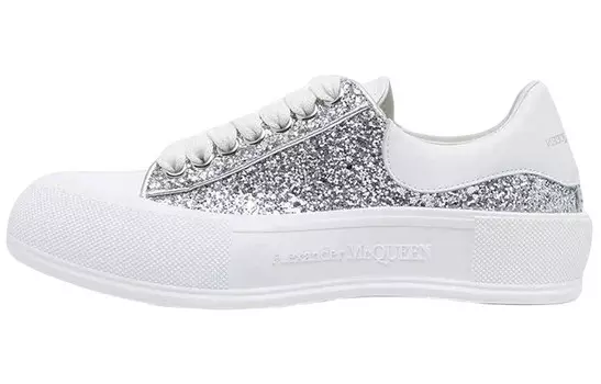 Кроссовки Deck Lifestyle женские с низким верхом, серебристые Alexander Mcqueen
