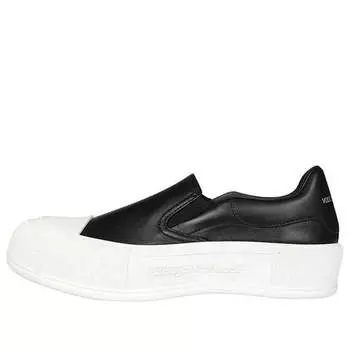 Кроссовки deck skate plimsoll 'black white' Alexander Mcqueen, черный