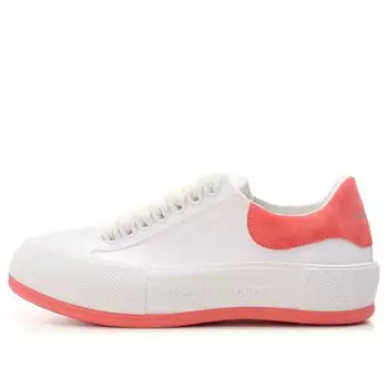 Кроссовки deck skate plimsoll lace up 'white coral' Alexander Mcqueen, белый