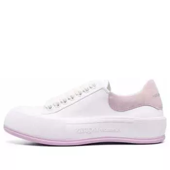 Кроссовки deck skate plimsoll lace up 'white lilac' Alexander Mcqueen, белый