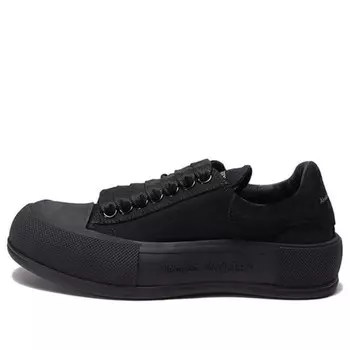 Кроссовки deck skate plimsoll shoes 'black' Alexander Mcqueen, черный