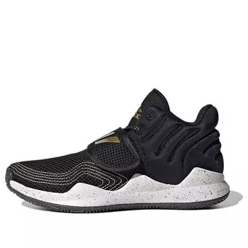 Кроссовки deep threat primeblue j 'black gold metallic splatter' Adidas, черный